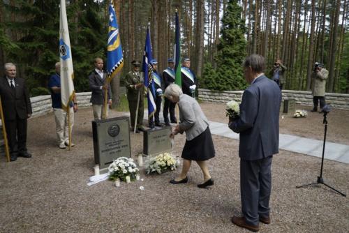 30.07.2019 Metsakalmistul K.Pätsi 79. küüditamise aastapäeval Matti Päts koos abikaasaga